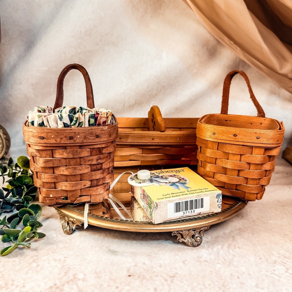 Longaberger Bread and Booking Baskets Set